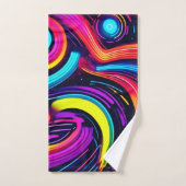 Neon Droomlandschap Kunst Bad Handdoek (Handdoek)