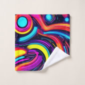 Neon Droomlandschap Kunst Bad Handdoek (Wasdoekje)
