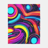 Neon Droomlandschap Kunst Fleece Deken (Voorkant)