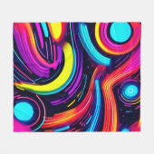 Neon Droomlandschap Kunst Fleece Deken (Voorkant (Horizontaal))