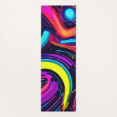 Neon Droomlandschap Kunst Yogamat (Achterkant)