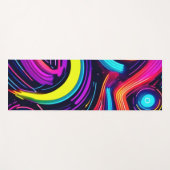 Neon Droomlandschap Kunst Yogamat (Voorkant (horizontaal))
