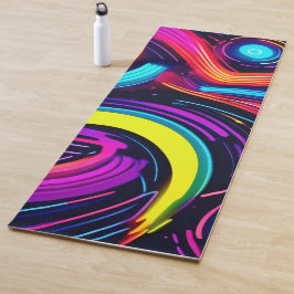 Neon Droomlandschap Kunst Yogamat
