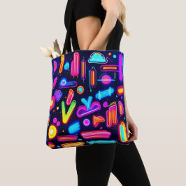 Neon Droomlandschap Symfonie Tote Bag