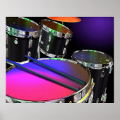 Neon Drums Poster (Voorkant)