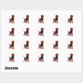 Neon Duitse draadaanwijzer Ronde Sticker (Vel)