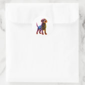 Neon Duitse draadaanwijzer Ronde Sticker (Tas)