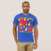 Neon Dynamic Fruit Pattern Art T-shirt (Voorkant volledig)
