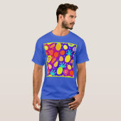 Neon Dynamic Fruit Pattern Art T-shirt (Voorkant volledig)