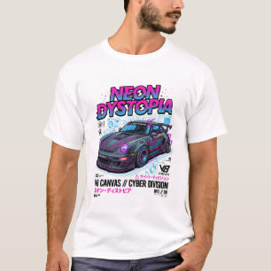 Neon Dystopie Cyberpunk Supercar Streetwear T-shirt