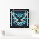 Neon Eagle Radiance uurwerk Vierkante Klok (Huis)