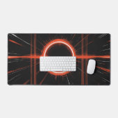 Neon Eclipse in een digitaal raster Bureaumat (Keyboard & Muis)