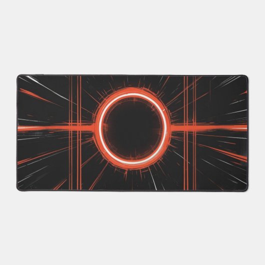 Neon Eclipse in een digitaal raster Bureaumat (Voorkant)