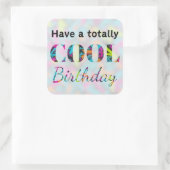 Neon Effect Graffiti Moderne Totaal Cool Verjaarda Vierkante Sticker (Tas)