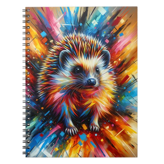 Neon Egelnuit Barst Notitieboek (Voorkant)
