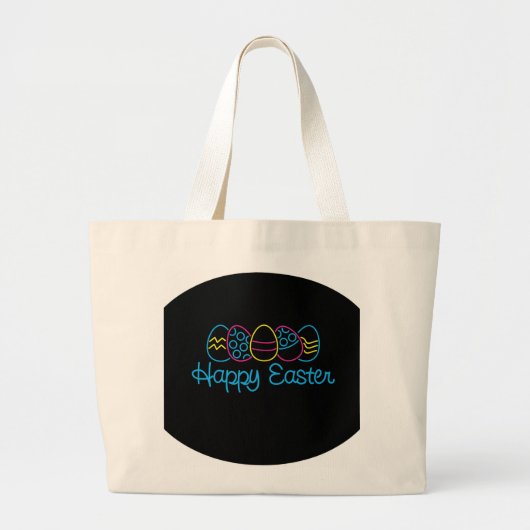Neon Eggs - Grote Tote Bag (Voorkant)