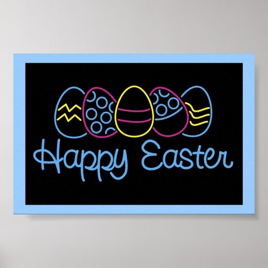 Neon Eggs - Poster (Voorkant)