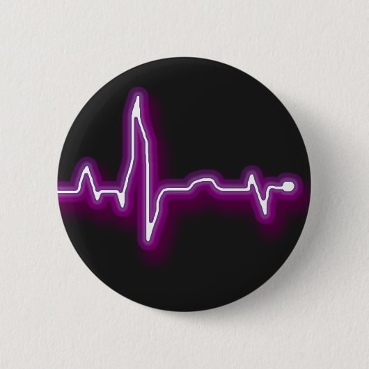 Neon EKG-toets Ronde Button 5,7 Cm (Voorkant)