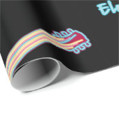 Neon Electric Guitar Retro 80s Rock Music Cadeaupapier (Rol Hoek)