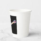 Neon Electric Guitar Retro 80s Rock Music Papieren Bekers (Links)