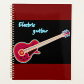 Neon Electric Guitar Retro 80s Rock Music Planner (Voorkant)