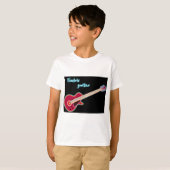 Neon Electric Guitar Retro 80s Rock Music T-shirt (Voorkant volledig)