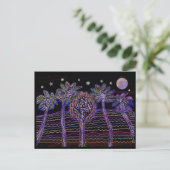 Neon Electric Nights Briefkaart (Staand voorkant)