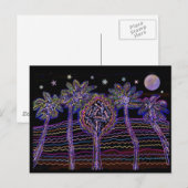 Neon Electric Nights Briefkaart (Voorkant / Achterkant)