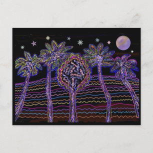 Neon Electric Nights Briefkaart