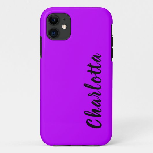 Neon Electric Paarse effen kleur | personaliseren Case-Mate iPhone Case (Achterkant)