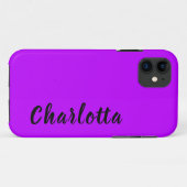 Neon Electric Paarse effen kleur | personaliseren Case-Mate iPhone Case (Achterkant (horizontaal))