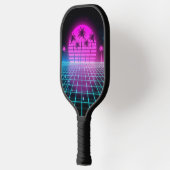 Neon Electric Palms Retro Vaporwave Custom Pickleb Pickleball Paddle (Links)