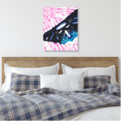 Neon Electro Tron Gaia Meisje Canvas Afdruk (Insitu (Slaapkamer))
