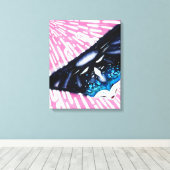 Neon Electro Tron Gaia Meisje Canvas Afdruk (Insitu (Houten vloer))