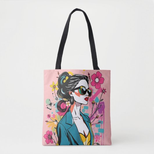 Neon Elegance Art Dubbele Tote Collectie ✨💫 Bag (Voorkant)