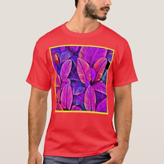 Neon Elegance Levendige Blad Radiance T-shirt (Voorkant)