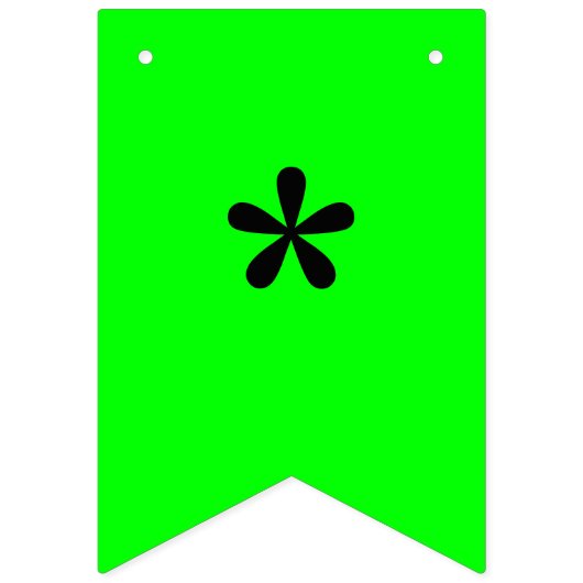 Neon Elektrische Groene Kleur | Aangepast Vlaggetjes (Eerste vlag)