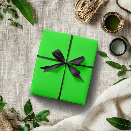 Neon Elektrische Groene Stevige Kleur | Klassiek | Cadeaupapier