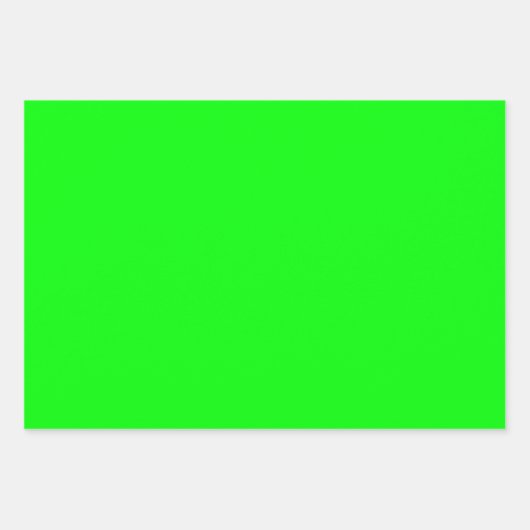 Neon Elektrische Groene Stevige Kleur Klassiek | E Inpakpapier Vel (Voorkant)