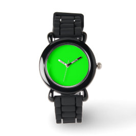 Neon Elektrische Groene Stevige Kleur | Klassiek Horloge