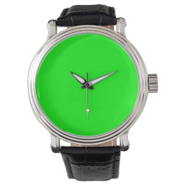 Neon Elektrische Groene Stevige Kleur | Klassiek Horloge