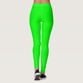 Neon Elektrische Groene Stevige Kleur | Klassiek Leggings (Achterkant)