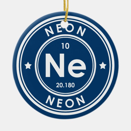 Neon Element Blue keramische sierelementen Keramisch Ornament (Voorkant)