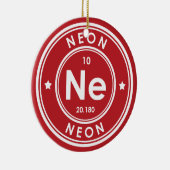 Neon Element Red keramisch sieraad Ornament (Rechts)