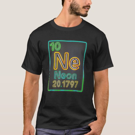 Neon element van de chemische periodieke tabel voo t-shirt (Voorkant)