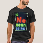 Neon-element van het chemisch periodiek controleon t-shirt (Voorkant)