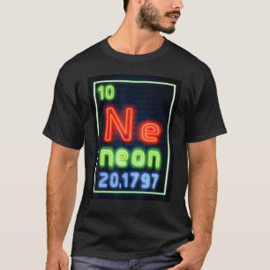 Neon-element van het chemisch periodiek controleon t-shirt