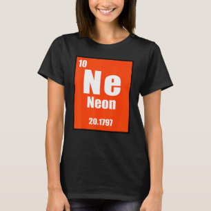 Neon-element van het periodiek systeem van de sche t-shirt