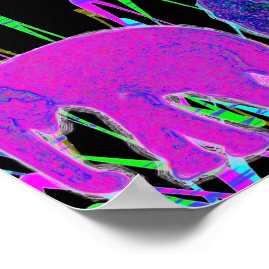 Neon Elephants Poster (Hoek)