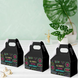 Neon Elk jaar video games arcade verjaardag Bedankdoosjes